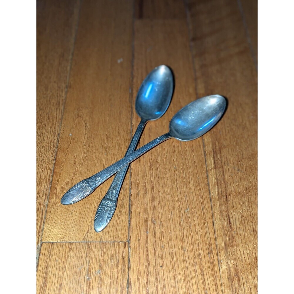 Vintage 1847 Rogers Bros IS Silver plate Serving Spoon‎ First Love 1930s